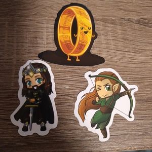Lord of the Rings Stickers - Set of 3